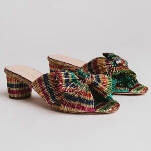 Loeffler Randall Emilia Pleated Bow Sandals